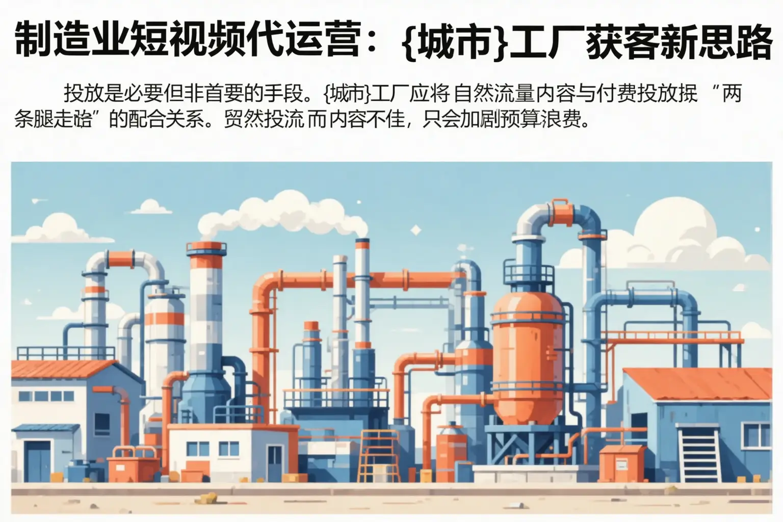 制造业短视频代运营：城北工厂获客新思路